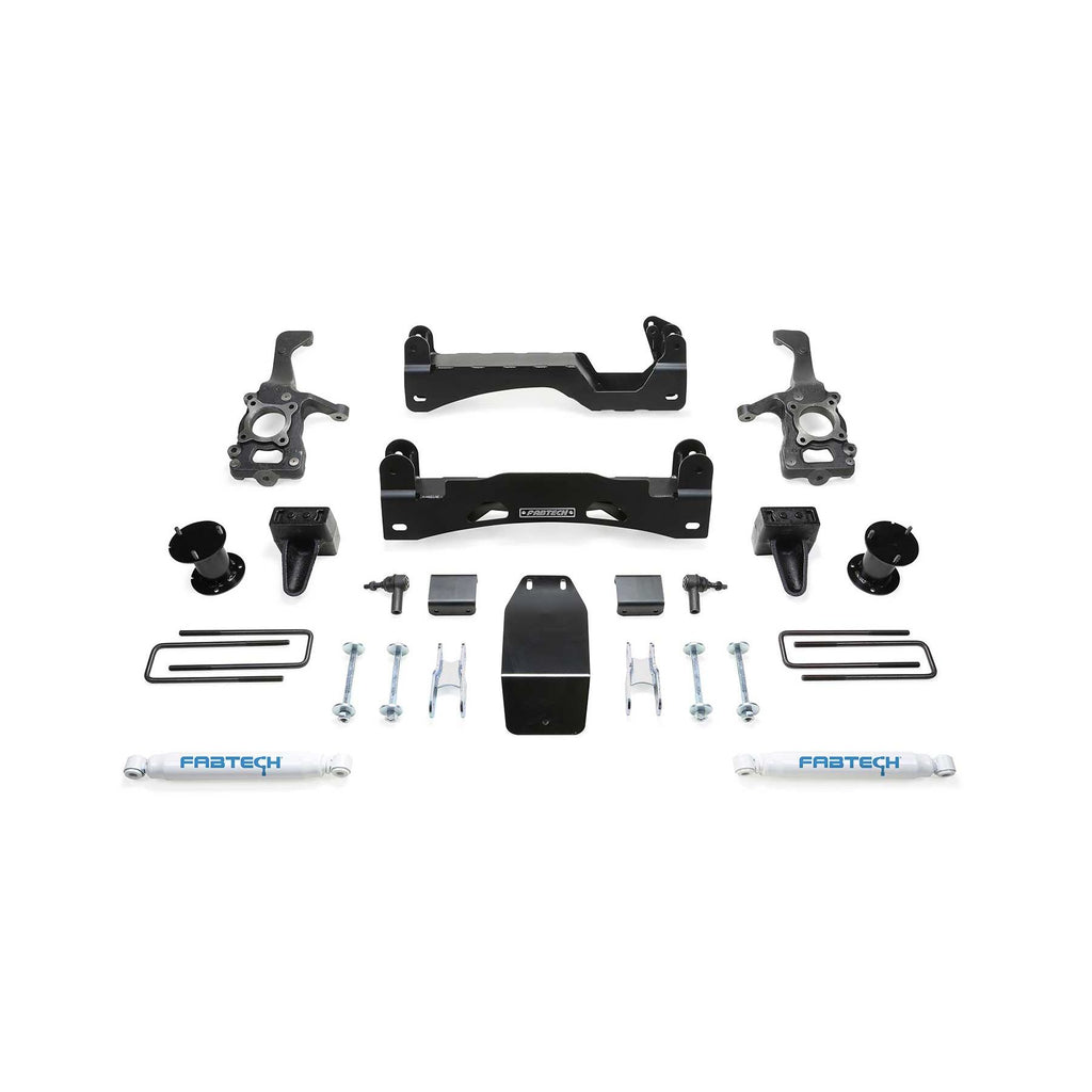 Fabtech 6" BASIC SYS W/PERF SHKS 2015-20 FORD F150 4WD