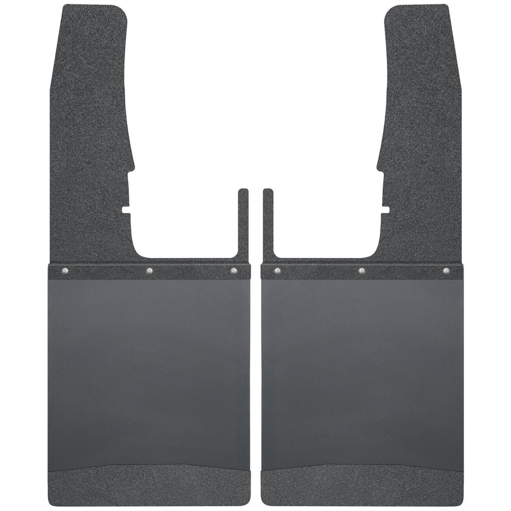 Kick Back Mud Flaps Front 12" Wide - Black Top and Black Weight