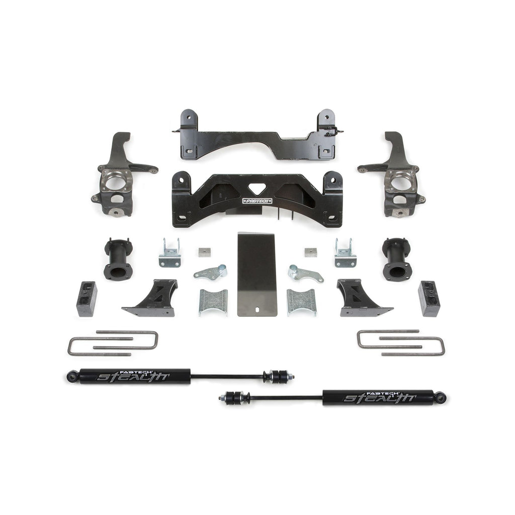 Fabtech 6" BASIC SYS W/C/O SPACERS & STEALTH RR 2016-21 TOYOTA TUNDRA 2WD/4WD