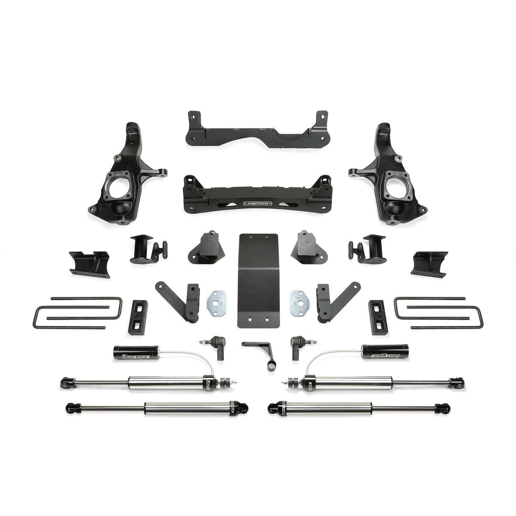 Fabtech 4" BASIC SYS W/DLSS RESI SHKS 2011-19 GM 3500HD 2WD/4WD