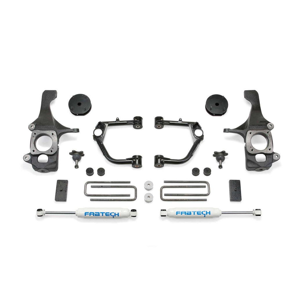 Fabtech 4" UCA KIT W/BJS & PERF SHKS 2016-21 TOYOTA TUNDRA 2WD/4WD