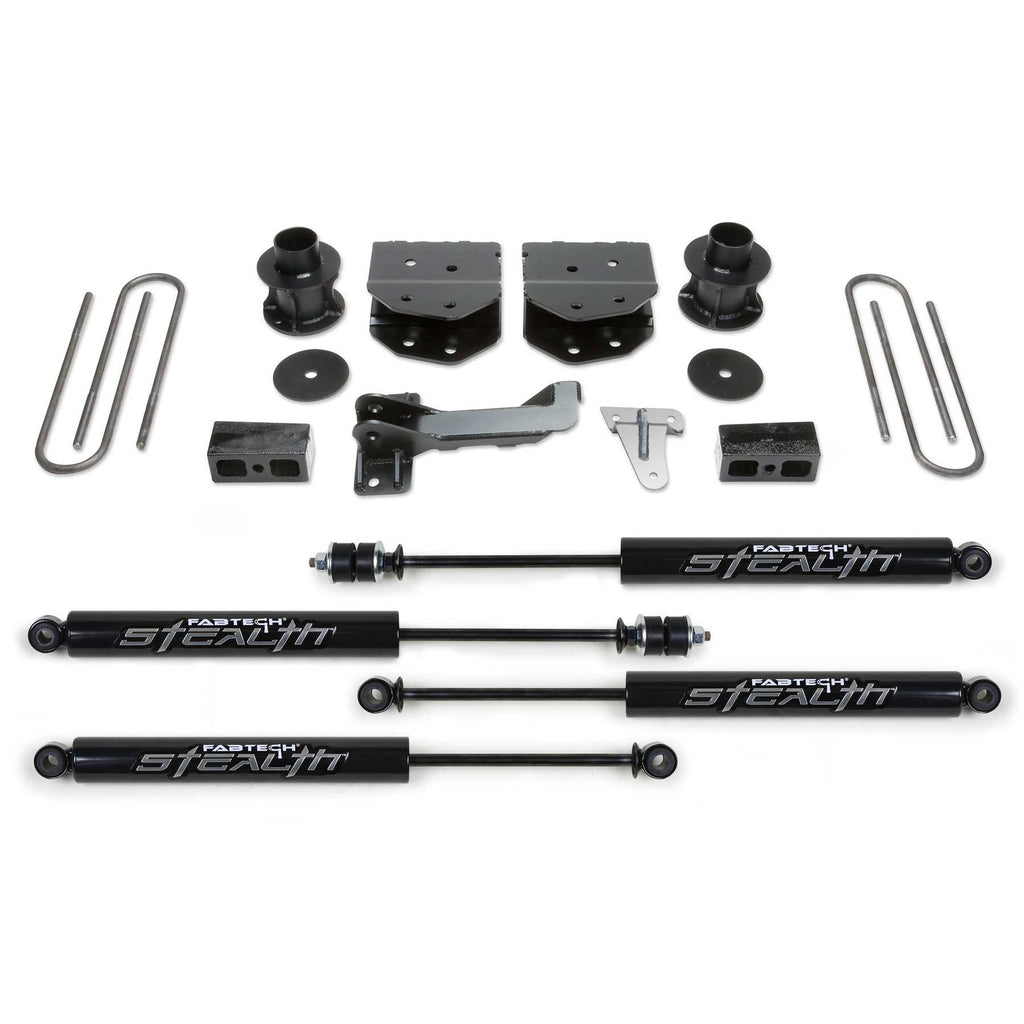 Fabtech 4" BUDGET SYS W/STEALTH 2008-16 FORD F250/350/450 4WD 8 LUG