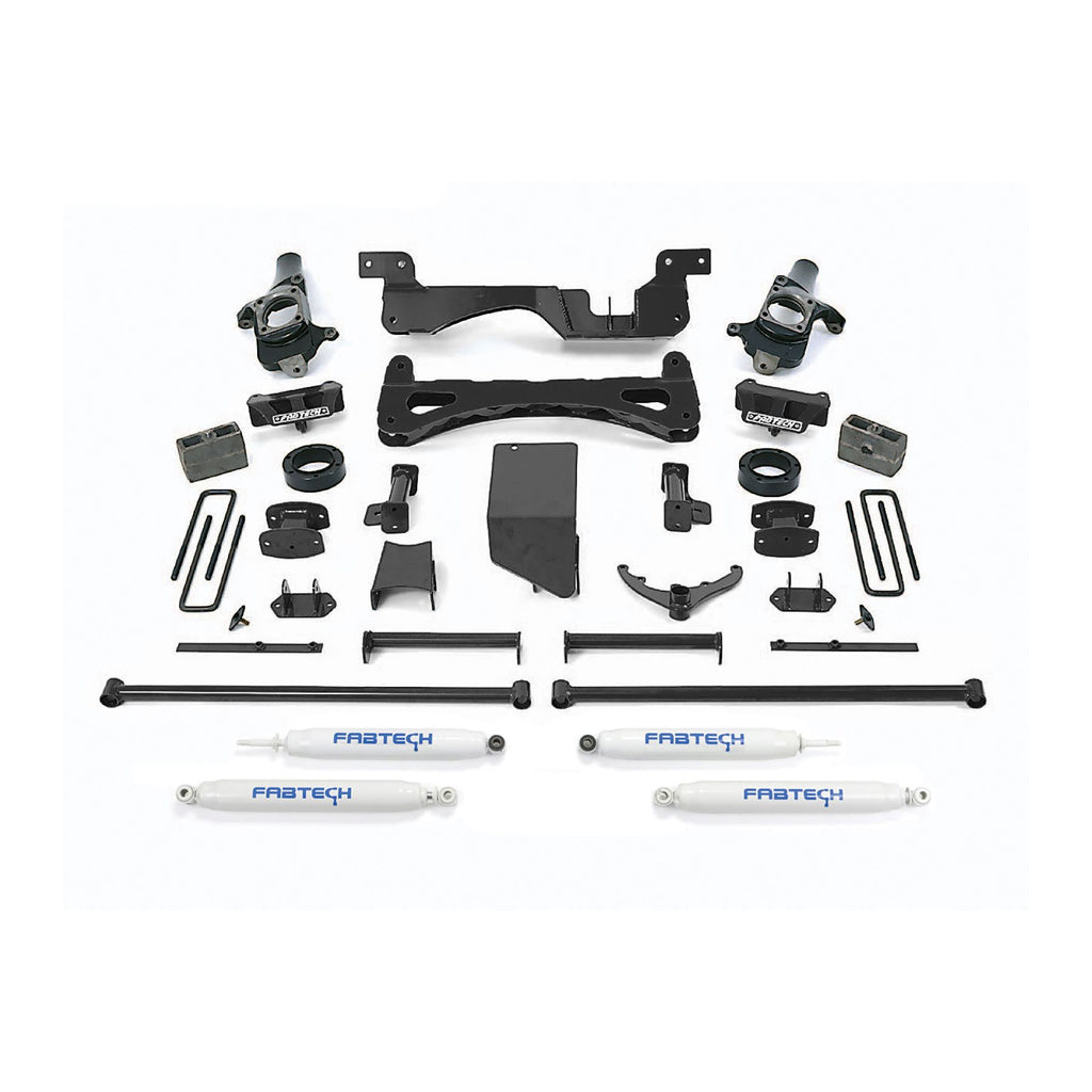 Fabtech 6" PERF SYS W/PERF SHKS 01-10 GM C/K2500HD C/K3500 NON DUALLY