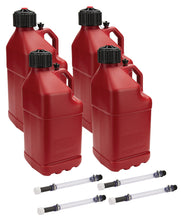 Load image into Gallery viewer, Utility Jug 5 Gal w/ Filler Hose Red 4pk