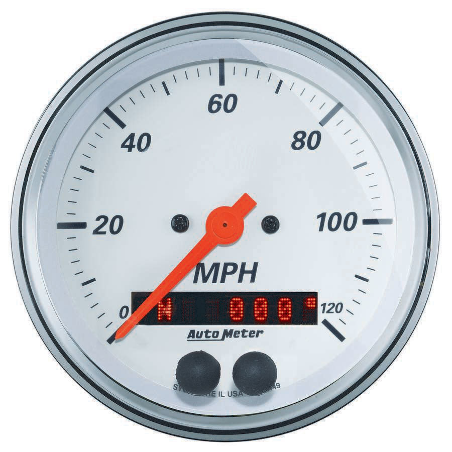 3-3/8 Speedometer 120MPH GPS Arctic White Series