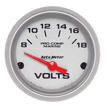 Load image into Gallery viewer, 2-1/16 Ultra Lite Marine Voltmeter 8-18 Volts