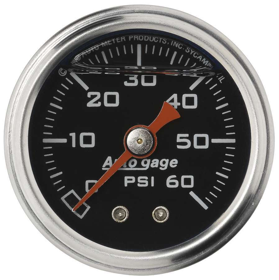 1-1/2in Pressure Gauge - 0-60psi - Black Face