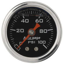 Load image into Gallery viewer, 1-1/2in Pressure Gauge - 0-100psi - Black Face