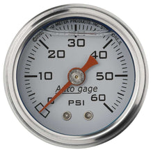 Load image into Gallery viewer, 1-1/2in Pressure Gauge 0-60psi- White