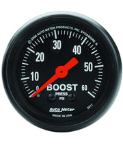 Load image into Gallery viewer, 2-1/16in Z-Series Boost Gauge 0-60psi