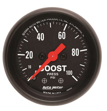 Load image into Gallery viewer, 2-1/16in Z/S Boost Gauge - 0-100psi