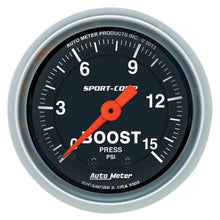 Load image into Gallery viewer, 2-1/16 S/C  Boost  Gauge 0-15 PSI