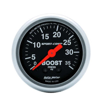 Load image into Gallery viewer, 2-1/16in Sport Comp 0-35 Boost Gauge