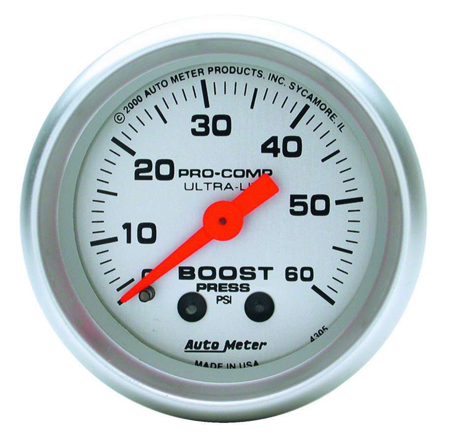 2-1/16in U/L Boost Gauge 0-60psi