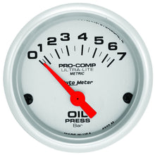 Load image into Gallery viewer, 2-1/16 U/L Oil Pressure Gauge - 0-7 Bars