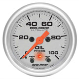 2-1/16in U/L Oil Press. Gauge w/Peak & Warning