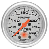 2-1/16in U/L Water Temp Gauge w/Peak & Warning