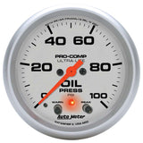 2-5/8in U/L Oil Pressure Gauge w/Peak & Warning