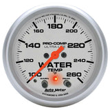 2-5/8in U/L Water Temp Gauge w/Peak & Warning