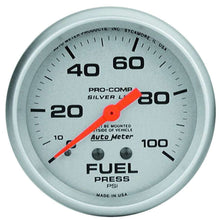 Load image into Gallery viewer, 2-5/8in Ultra-Lite 0-100 Fuel Press. Gauge