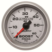 Load image into Gallery viewer, 2-1/16in U/L II Boost Gauge 0-60psi