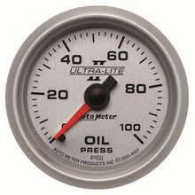 Load image into Gallery viewer, 2-1/16in U/L II Oil Pressure Gauge 0-100psi