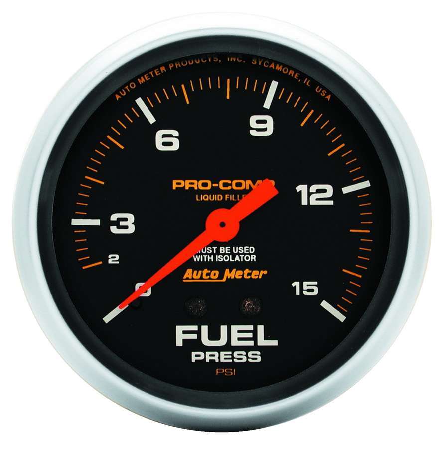 15 Psi Fuel Press. Gauge