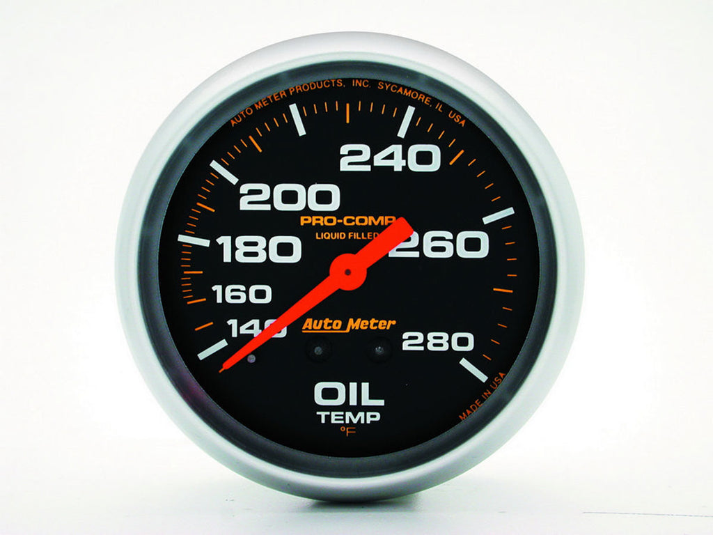 140-280 Oil Temp Gauge with 12ft Capillary Tube