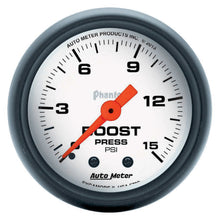 Load image into Gallery viewer, 2-1/16 Phantom Boost Gauge 0-15psi