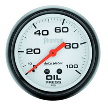 Load image into Gallery viewer, 2-5/8in Phantom Oil Pressure Gauge 0-100psi