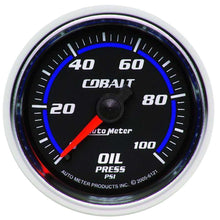 Load image into Gallery viewer, 2-1/16in C/S Oil Pressure Gauge 0-100psi