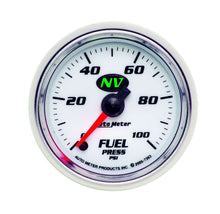 Load image into Gallery viewer, 2-1/16in NV/S Fuel Pressure Gauge 0-100psi