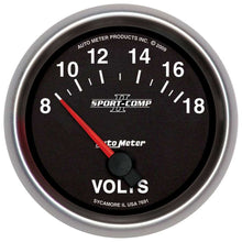 Load image into Gallery viewer, 2-5/8 Gauge Voltmeter 18V Electric Sport-Comp