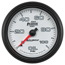 Load image into Gallery viewer, 2-5/8 Phantom II Oil Pressure Gauge 0-100psi