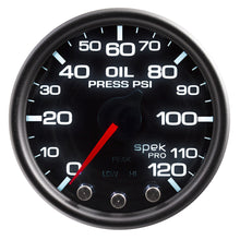 Load image into Gallery viewer, Spek-Pro Oil Pressure Gauge 0-120psi 2-1/16