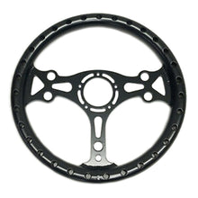 Load image into Gallery viewer, 13in Black Alum. Dished Steering Wheel