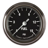 Hot Rod Fuel Pressure 15 PSI 2-1/8 Full Sweep