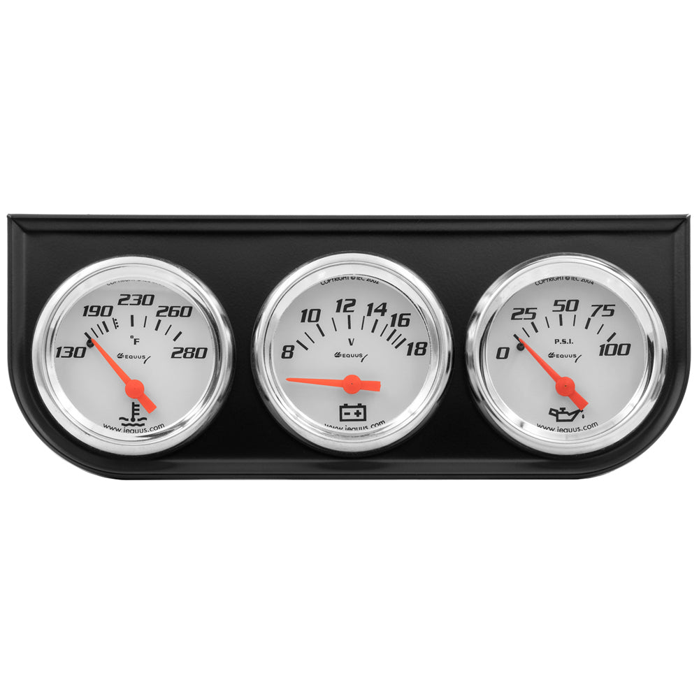 2.0 Dia Triple Gauge Set w/Black Panel