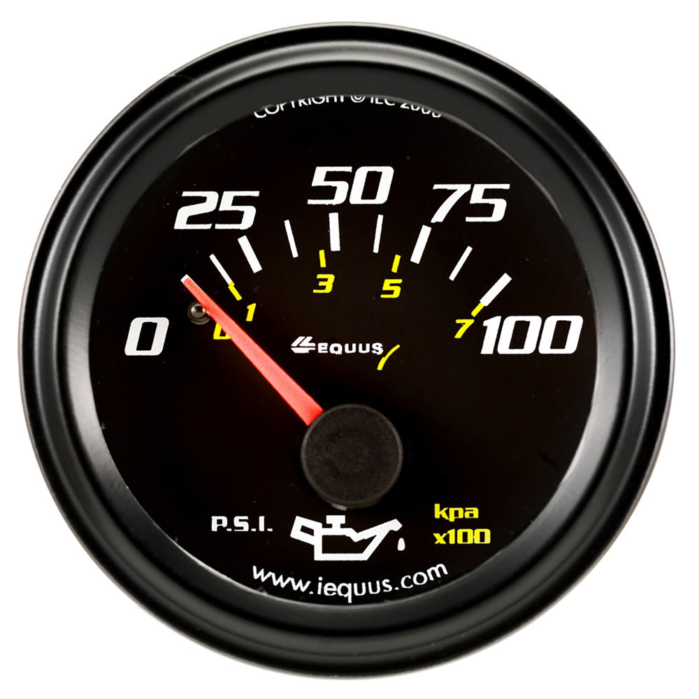 2.0 Dia Oil Pressure Gauge Black  0-100psi