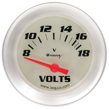 Load image into Gallery viewer, 2-5/8 Dia Voltmeter Gauge Silver 8-18 Volts