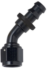 Load image into Gallery viewer, Hose Fitting #4 45 Deg Push Lock Black