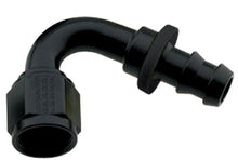 Load image into Gallery viewer, Hose Fitting #6 120 Deg Push Lock Black