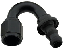 Load image into Gallery viewer, Hose Fitting #6 150 Deg Push Lock Black