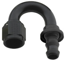 Load image into Gallery viewer, Hose Fitting #6 180 Deg Push Lock Black