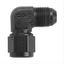 Load image into Gallery viewer, #3 Female Swivel to Male 90 Degree Fitting Black