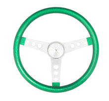 Load image into Gallery viewer, Steering Wheel Mtl Flake Green/Spoke Chrm 15