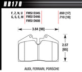 BRAKE PAD MASERATI PORSCHE FERRARI FR & RR