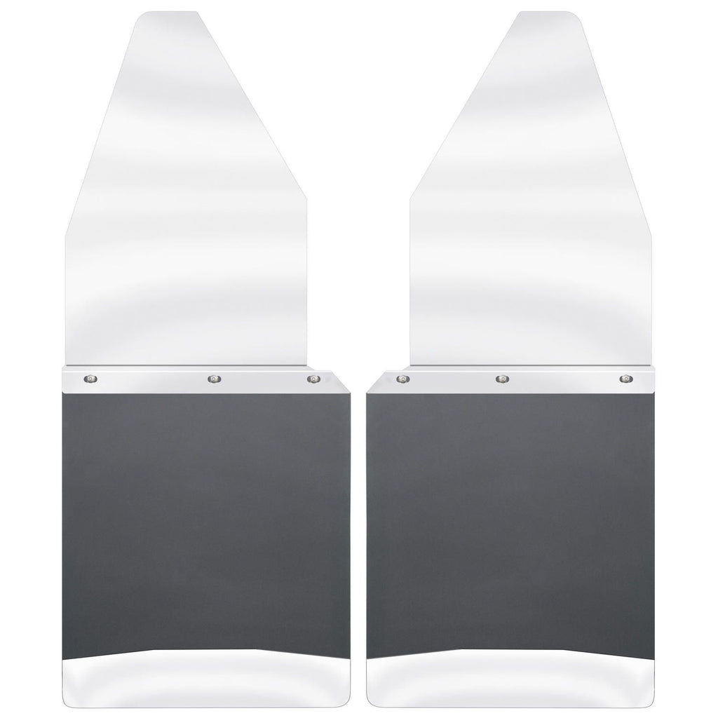 Kick Back Mud Flaps 12" Wide - Stainless Steel Top and Weight