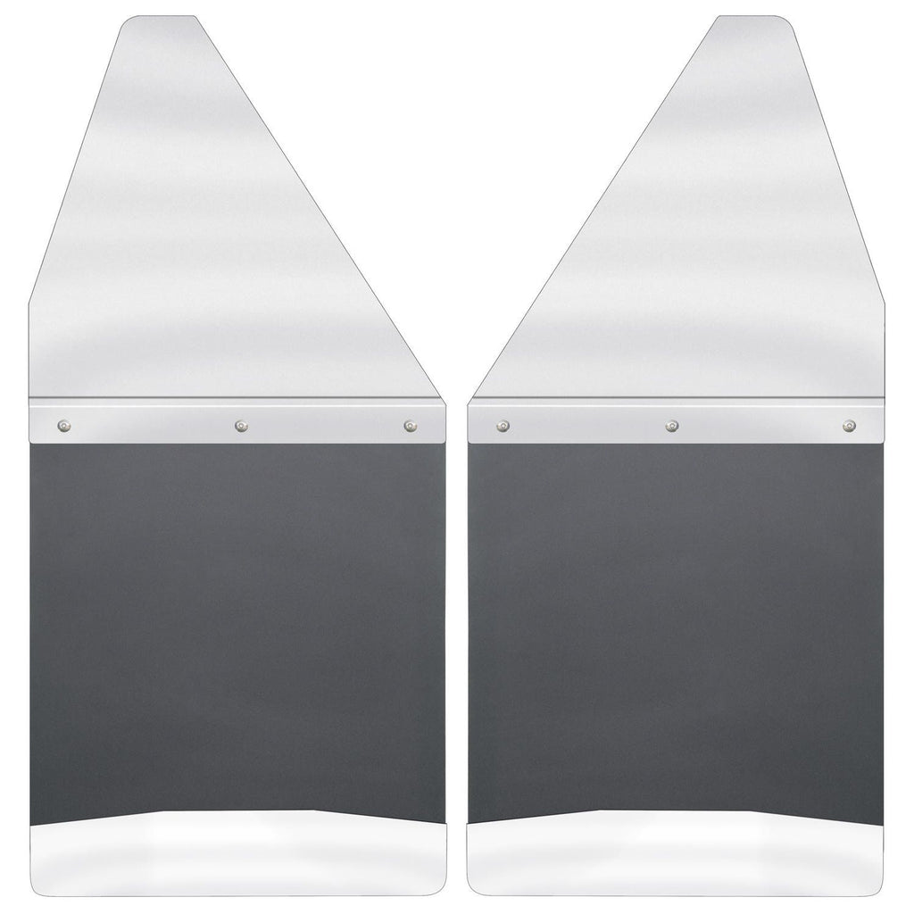 Kick Back Mud Flaps 12" Wide - Stainless Steel Top and Weight