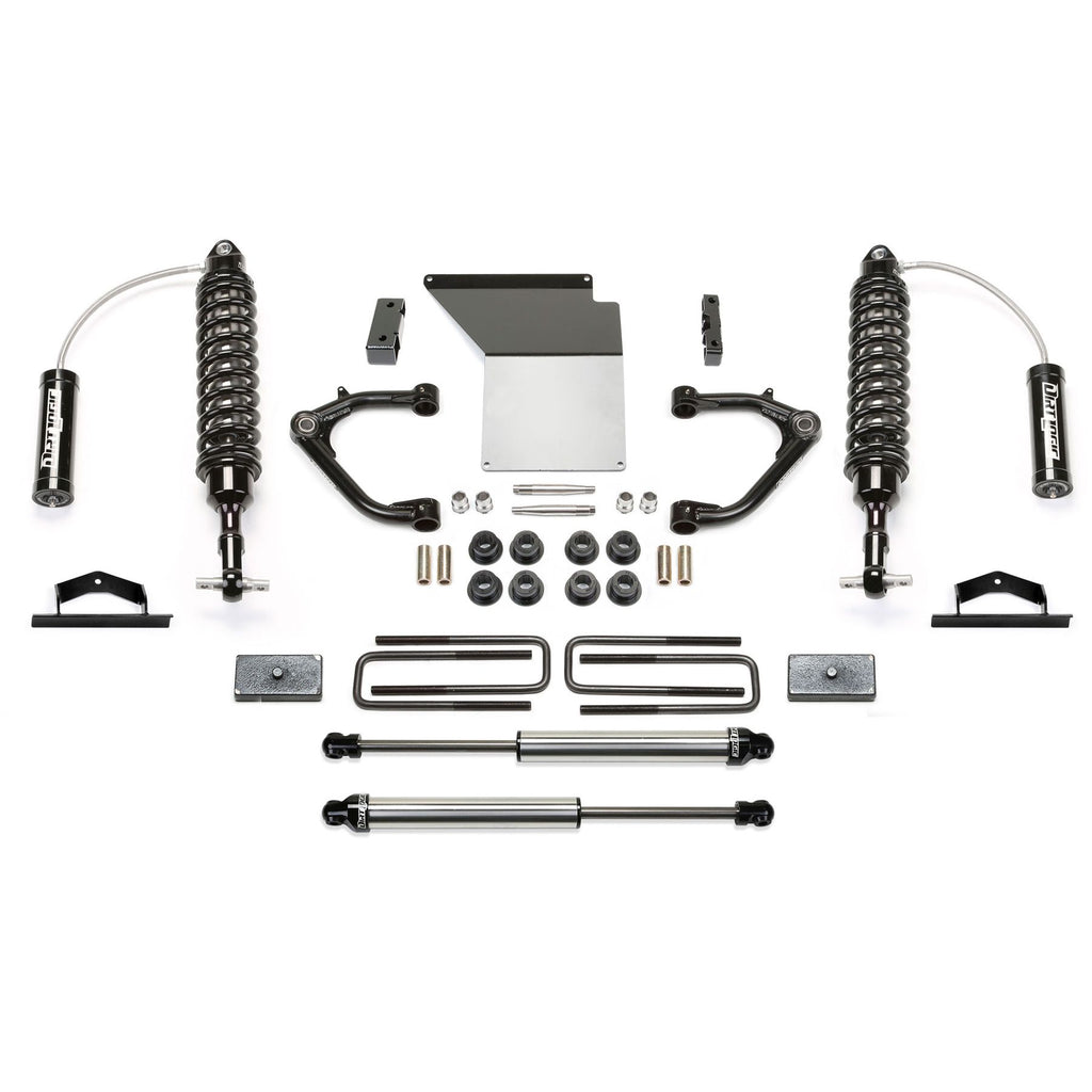 Fabtech 3" UNIBALL UCA SYS W/ DL 2.5 2.25 14-18 GM C/K1500 P/U W/ OE ALM OR STMP STL UCA